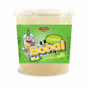 KEI FU Super Sour Lemon <b>Popping</b> <b>Boba</b> Ready to Eat Zesty Juice Pearls for Fizzy Drinks Bottle HALAL Certified - Product Image 1
