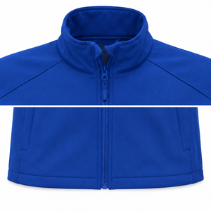 Chaqueta Softshell Azul para Hombre, Cierre Frontal, Resistente al Viento, Informal, para Otoño, Corte Regular, Color Sólido, Poliéster, Último Diseño - Product Image 5