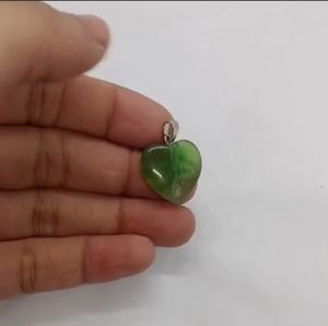 Collar de Fluorita Verde en Forma de Corazón, Bola de Cristal Natural Pulido, Gema Impermeable, Piedra Semipreciosa para Sanación - Product Image 2