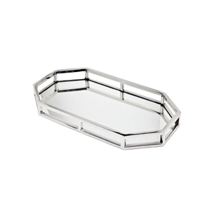 Bandeja de Acero Inoxidable Personalizada con Asas Decorativas para Servicio a Mesa al Mejor Precio - Product Image 1