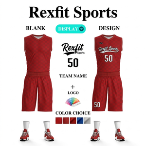 Maillot d'entraînement de basketball Rexfit respirant et durable, personnalisable avec le nom de l'équipe – Direct Usine OEM - Product Image 1