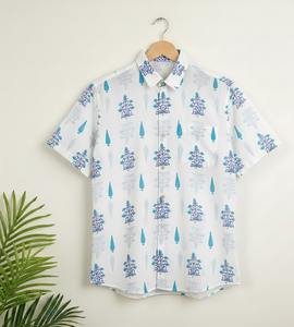 Chemise décontractée pour homme de haute qualité, col rabattu, fermeture boutonnée, manches courtes, rayée, batik, 100% coton respirant - Product Image 2