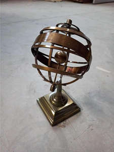 Globe armillaire en laiton antique, finition peinte numériquement, personnalisable, objet de collection de haute qualité pour la décoration intérieure, mariage - Product Image 6