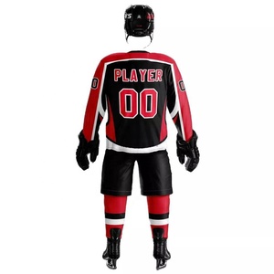 Jersey de Hockey sobre Hielo Personalizado con Nombre y Logotipo del Equipo Bordado e Impreso, Diseños Personalizados Unisex, Servicio OEM, 100% Poliéster, para Clubes Deportivos - Product Image 4