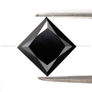 Diamante natural negro opaco de corte princesa de 2.5 x 2.5 mm para la elaboración de joyas como anillos, pulseras, collares y pendientes. - Product Image 6