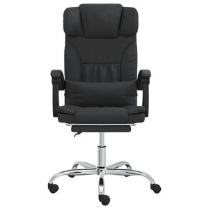 Fauteuil de massage de bureau en similicuir noir avec structure en métal et contreplaqué, catégorie de produit : fauteuil de massage - Product Image 3