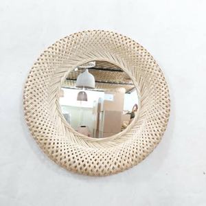 Miroir mural rond en bambou en gros du Vietnam - Product Image 1