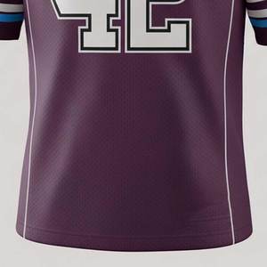 Camiseta de Fútbol Americano Sublimada Personalizada, Transpirable, de Malla, Unisex, Manga Corta, Color y Logotipo Personalizables, para Práctica - Product Image 3