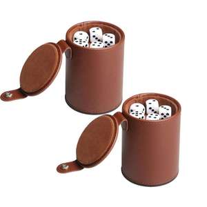 Gobelet à dés de casino en cuir personnalisé, économique, pour bar, jeux de poker et jeux pour adultes - Product Image 3