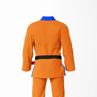 Kimono de Judo Orange BJJ, Uniforme de Karaté Unisexe, Tenue d'Arts Martiaux Personnalisable avec Ceinture