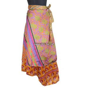 New <b>Skirts</b> Vintage Style Silk <b>Wrap</b> <b>Skirts</b> Indian Magic Silk <b>Wrap</b> <b>Skirt</b> Reversible Silk Magic 38 Inch <b>Wrap</b> Halter Tube - Product Image 4