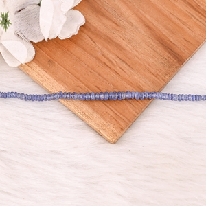 Natural Tanzanite Gemstone <b>Beaded</b> <b>Necklace</b> in 925 Sterling Silver Handmade Jewelry for Unisex - Product Image 3