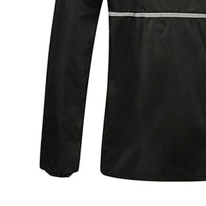 Men Waterproof <b>Rain</b> Suit Black Trench <b>Jacket</b> and Pants Set Stand Collar Regular Fit Outdoor Wear - Product Image 5