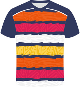 FURAT LEATHERS Camiseta de Baloncesto Unisex con Cuello en V, Sublimada, de Manga Corta, con Estampado Geométrico, de Poliéster que Absorbe la Humedad, Corte Regular - Product Image 5
