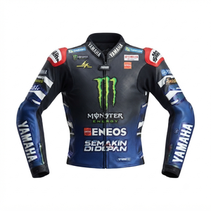 Men’s Cowhide Leather <b>Racing</b> <b>Jacket</b>/Chaqueta MotoCP Style CE Level 2 Armor Motorcycle Track Riding Protective Gear CE - Product Image 1
