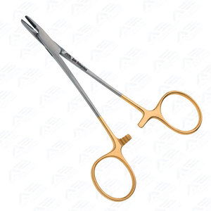 Portaagujas Tc Derf con mordazas dentadas de acero inoxidable, instrumentos de cirugía plástica, instrumentos médicos quirúrgicos de acero inoxidable - Product Image 3