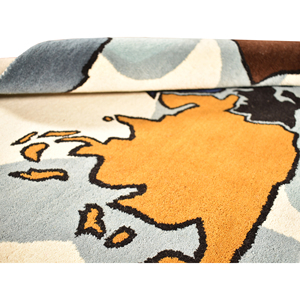 Hand Tufted <b>Abstract</b> World Map Area <b>Rug</b> 3x6 Ft Educational Modern Carpet for Kids Room Wool & Acrylic - Product Image 4