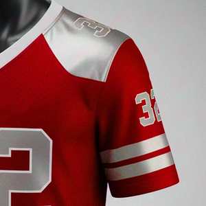 Maillot de football américain personnalisé sublimé respirant grande taille à manches courtes avec logo frontal couleur personnalisée haute qualité OEM - Product Image 6