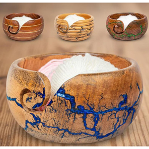 Handmade Ceramic Yarn Bowl with Yarn Guide for Crochet and Knitting Decorative Pottery Yarn Bowl Yarn Holder for Knitting - Product Image 4