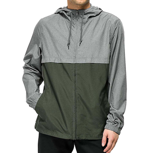 Custom Men's Plus Size Casual Windbreaker Jacket Custom Polyester with Hooded Collar and Zipper Closure Waterproof - Product Image 1