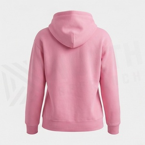 เสื้อฮู้ดดี้ผู้หญิงผ้าฝ้ายแท้แบบเรียบง่ายทรงโอเวอร์ไซส์ สไตล์สตรีทแวร์ หนานุ่ม ไหล่ตก คุณภาพสูง แฟชั่นทันสมัย - Product Image 2