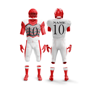 ชุดยูนิฟอร์มอเมริกันฟุตบอล เสื้อเจอร์ซีย์ตาข่ายระบายอากาศ ผลิตแบบ OEM จำนวนมาก ขายส่ง ส่งออก ชุดกีฬาสำหรับทีม - Product Image 1