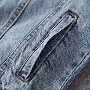 Veste d'hiver en jean tendance pour homme, intérieur doux et chaud, streetwear élégant, parfaite pour les tenues de jour. - Product Image 6