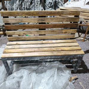 ม้านั่งในสวนแบบพับได้กลางแจ้งม้านั่ง2-Seater ระเบียงเก้าอี้ไม้น่ารักมีพนักพิงและที่เท้าแขนสำหรับลานบ้าน - Product Image 1