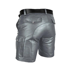 Premium Quality Professional Product Street Wear <b>Leather</b> <b>Shorts</b> Custom Logo OEM ODM Latest Fashion Design Men <b>Leather</b> <b>Shorts</b> - Product Image 6