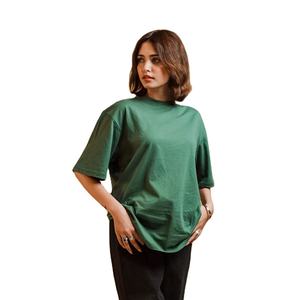 Venta al por mayor orden a granel pantalones cortos de manga de cuello redondo camisetas para las mujeres de la mejor calidad de algodón de gran tamaño camiseta en blanco con logotipo personalizado - Product Image 1