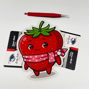 Palette de cils en forme de fraise à marque privée, en acrylique magnétique, outil de beauté pour extensions de cils, réutilisable et durable - Product Image 6