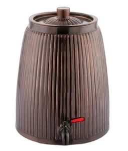 Dispensador de agua de cobre estilo vintage con tapa y grifo, decoración artística para el hogar, hoteles, suministros, beneficios para la salud, dispensador de agua potable. - Product Image 1