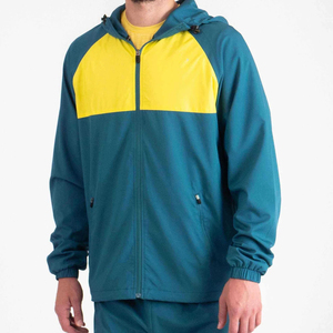 Conjunto Casual de Dos Piezas para Hombre, 100% Poliéster, Tejido, Cortavientos, de Secado Rápido, con Capucha Bordada, Estilo Urbano para Invierno - Product Image 4