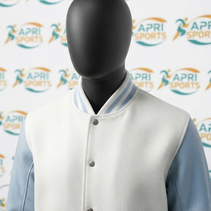 Chaquetas Varsity para Hombre de Alta Calidad con Cuerpo de Lana y Mangas de Piel de Oveja Genuina, Chaqueta Varsity Universitaria de Moda Urbana para Hombre - Product Image 5