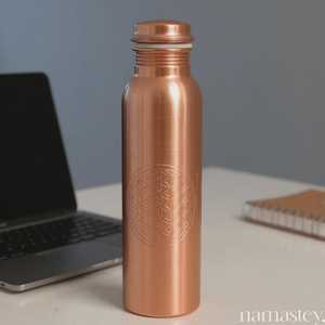 BURAQ HANDICRAT Copper Water <b>Bottle</b> 1L Design for Travel - Product Image 3