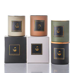 Nouveau style, prix compétitif, couvercles de pots à bougies en verre blanc simple de 12 oz, boîtes, non toxiques, respectueux de l'environnement, 100 % biologiques - Product Image 4