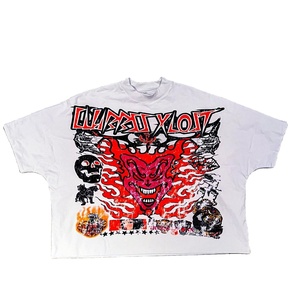 Custom Logo High Quality Heavy Weight Boxy Fit 100% Cotton Drop Shoulder Oversized Cropped Boxy Fit <b>T</b> <b>Shirt</b> - Product Image 1