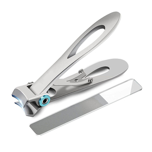 Coupe-ongles professionnel en acier inoxydable forgé, lame courbée, ouverture large, logo personnalisé, pour ongles des doigts et des orteils, usage intensif - Product Image 1