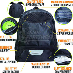 Mochila de Fútbol Moderna y Elegante con Diseño Versátil y Organizador Interno para Uso Diario de Atletas - Product Image 5