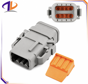 Carcasa de Conector Automotriz Sellada de Cobre de 8 Pines Macho/Hembra Compatible con DTM06-08SA-E007, Serie DTM, Gris, Conector de Cable a Cable, 12V 3A - Product Image 1