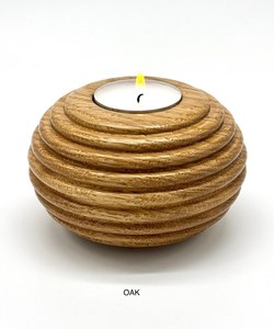 Hand Carved Acacia Wood Tealight Holder: Rustic Christmas Decor - Product Image 6