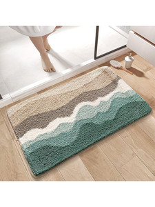 Alfombra de Baño Antideslizante de Felpa con Diseño de Olas del Océano, Moderna, Clásica y Personalizada, Gran Venta - Product Image 3