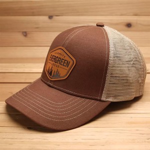 5 Panel Trucker Hats Mesh Curved Brim Cap For Man And Woman Custom Logo Leather Patch Trucker Cap From Vietnam Manufacture - Product Image 4