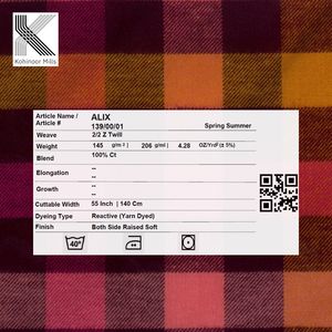 Tissu en flanelle 100% coton teint en fil, 145 GSM, à carreaux roses, brossé des deux côtés, finition douce, fabricant OEM sur mesure en gros - Product Image 4