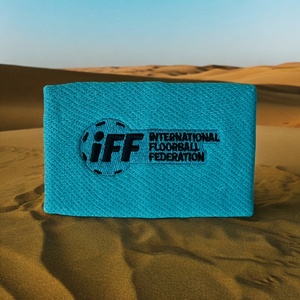 Custom Soft Tennis Wrist Support Elastic <b>Sports</b> Sweat <b>Wristband</b> Knitted Cotton & Nylon Wrist Health Universal Use Flat Knitting - Product Image 3