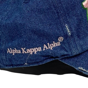 AKA 1908 Denim <b>Hat</b> Blue Embroidered Letter Baseball <b>Cap</b> Adjustable Washed Denim Headwear Casual Fashion Vintage Style <b>Cap</b> - Product Image 6