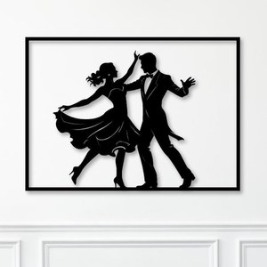 Best <b>wall</b> <b>decor</b> couple dancing pose home <b>decor</b> new wooden mdf matte black here custom design - Product Image 1