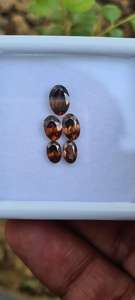 พลอยเพทายสีน้ำตาลธรรมชาติทรงรีเหลี่ยมเพชรพลอย - Product Image 2