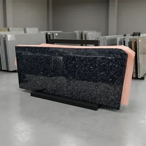 Dalles de pierre naturelle en granit gris acier, directement de l'usine, pour comptoirs, monuments, revêtements de sol et applications de construction - Product Image 1
