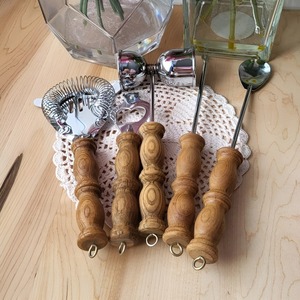 Ensemble d'outils de bar de qualité supérieure, design moderne et écologique, en acier inoxydable pour la maison avec manche en bois - Product Image 2